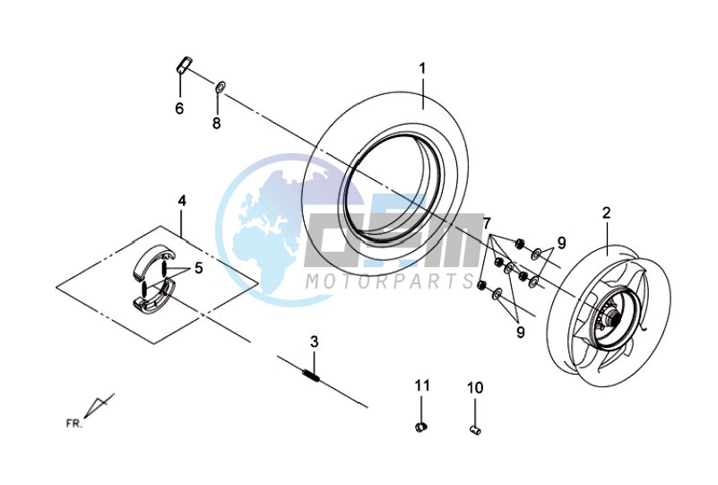 REAR WHEEL / CENTRAL STAND