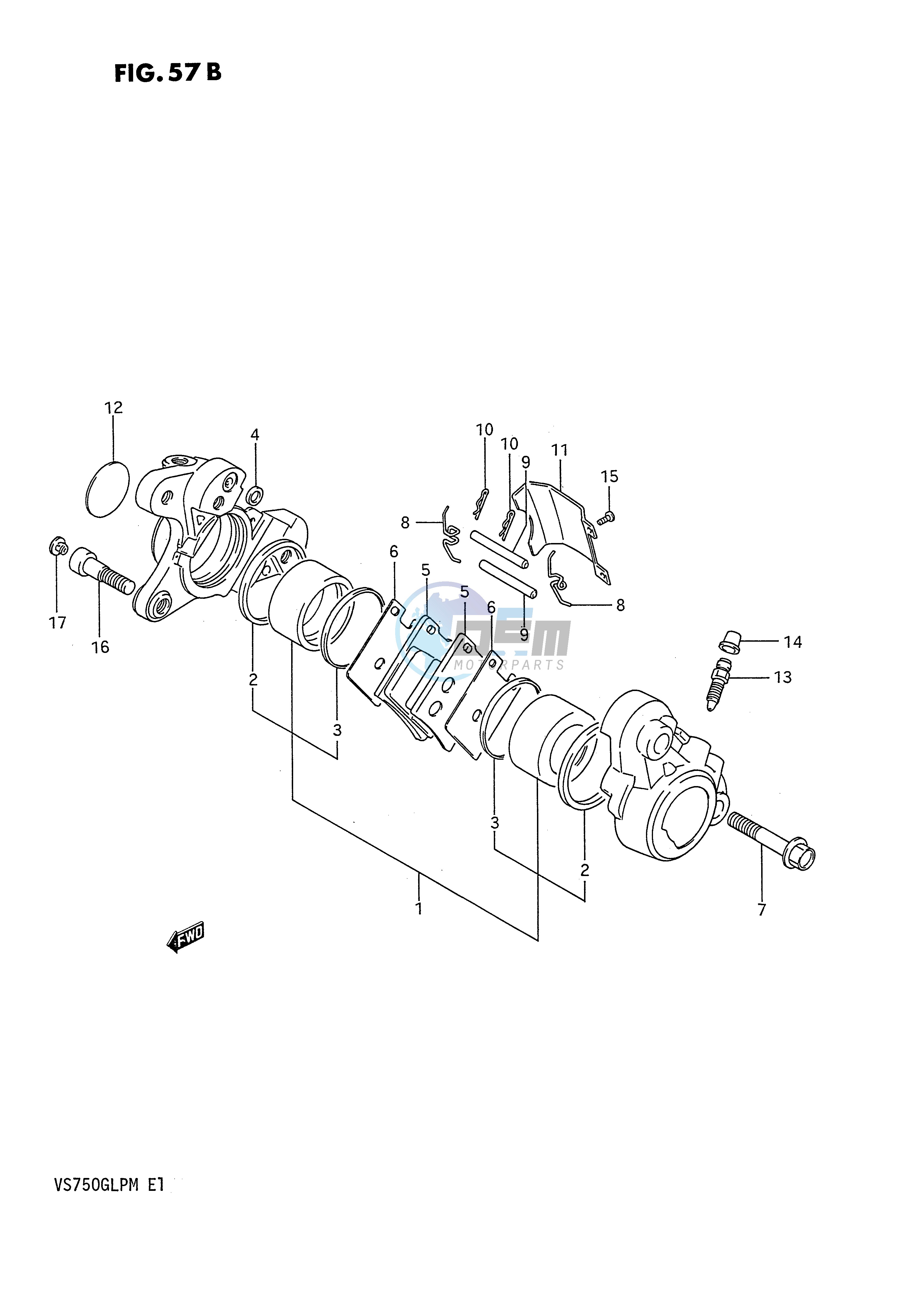 FRONT CALIPER (MODEL J K L M)