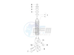 Fly 150 4T 3V ie (USA) drawing Rear suspension - Shock absorber/s