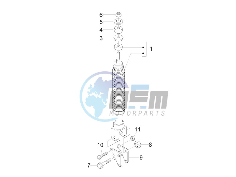 Rear suspension - Shock absorber/s