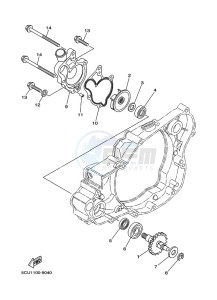 YZ250X (BF1V) drawing WATER PUMP