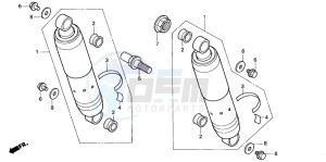 VT750C drawing REAR CUSHION