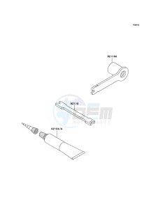 KX250 KX250R8F EU drawing Owner's Tools