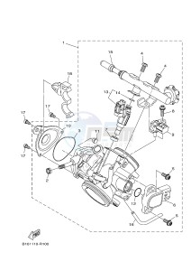 YFM700FWAD YFM70GPHG GRIZZLY 700 EPS (2UD8) drawing THROTTLE BODY ASSY 1