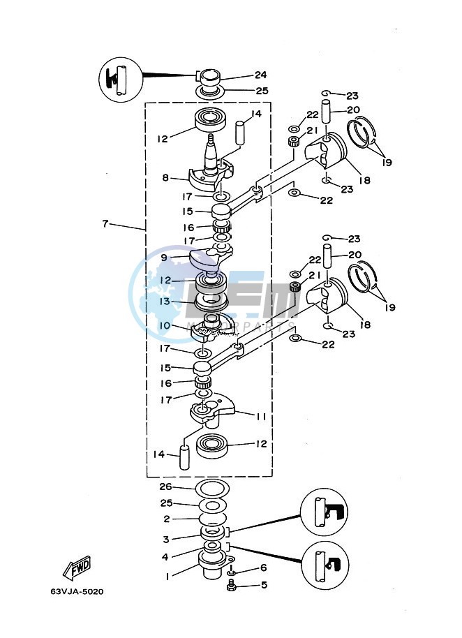 CRANKSHAFT--PISTON