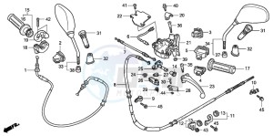 PES150R 125 drawing HANDLE LEVER/SWITCH/CABLE