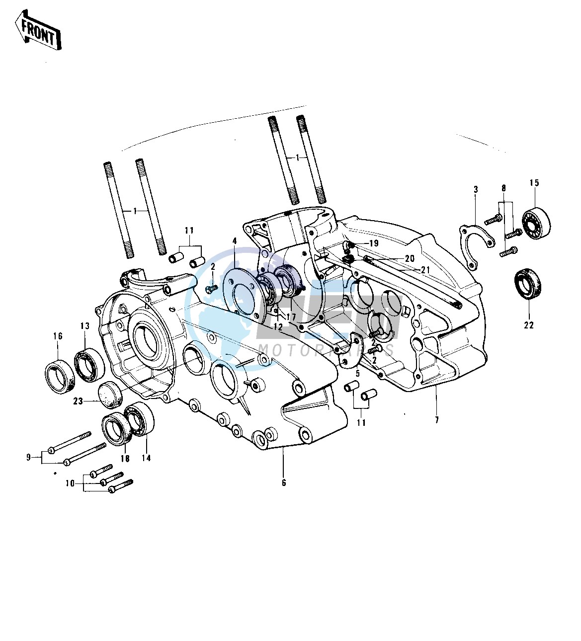 CRANKCASE -- 74 KX 450- -