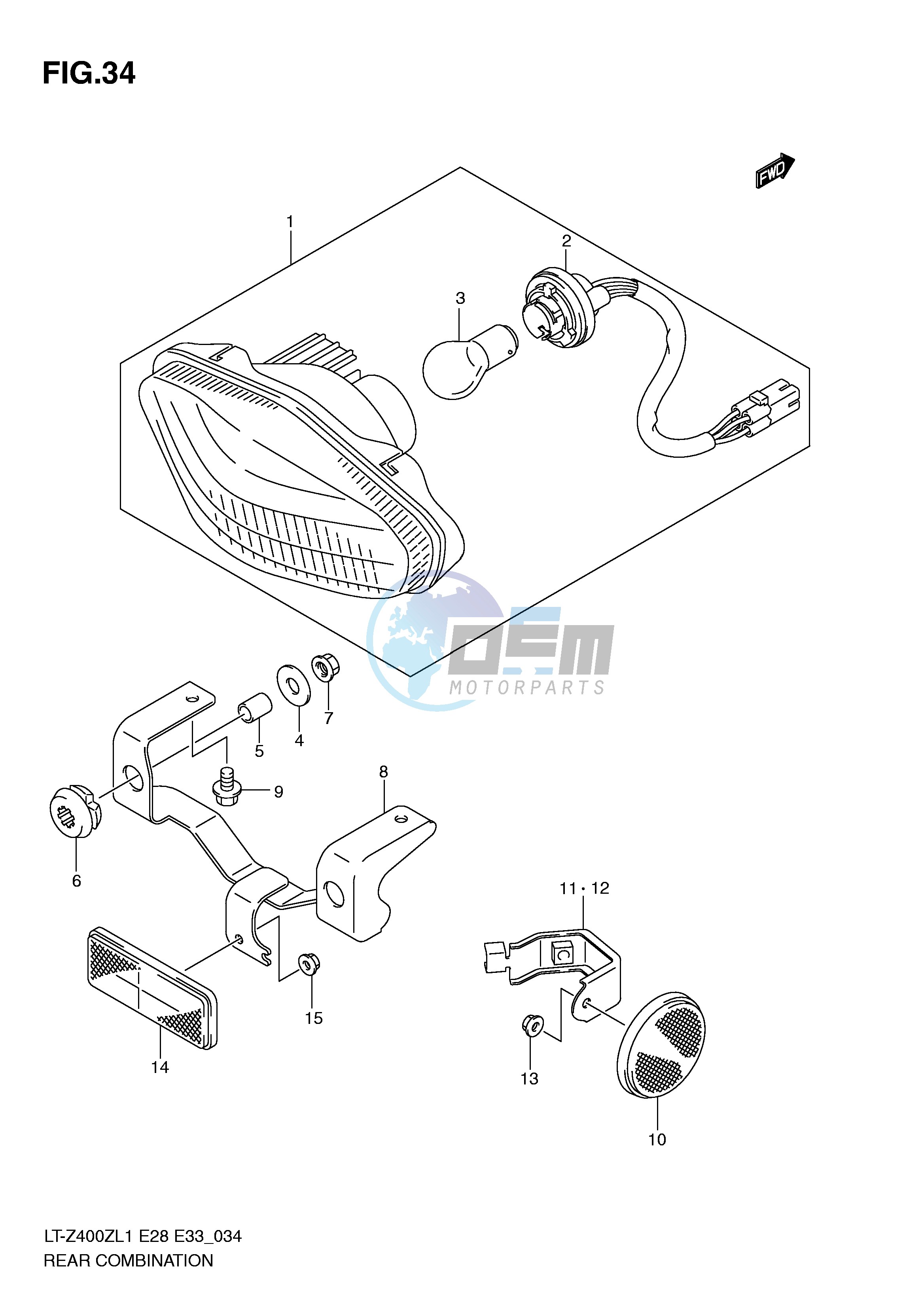 REAR COMBINATION (LT-Z400L1 E28)