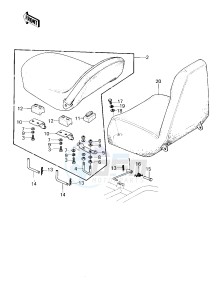 KZ 1300 B [B2] drawing SEATS