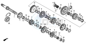 CBX750P2 drawing TRANSMISSION