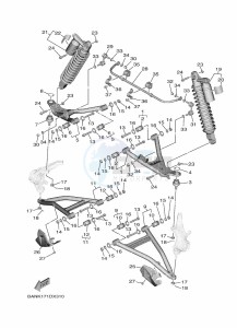 YXE850EN YX85EPAP (BANU) drawing FRONT SUSPENSION & WHEEL