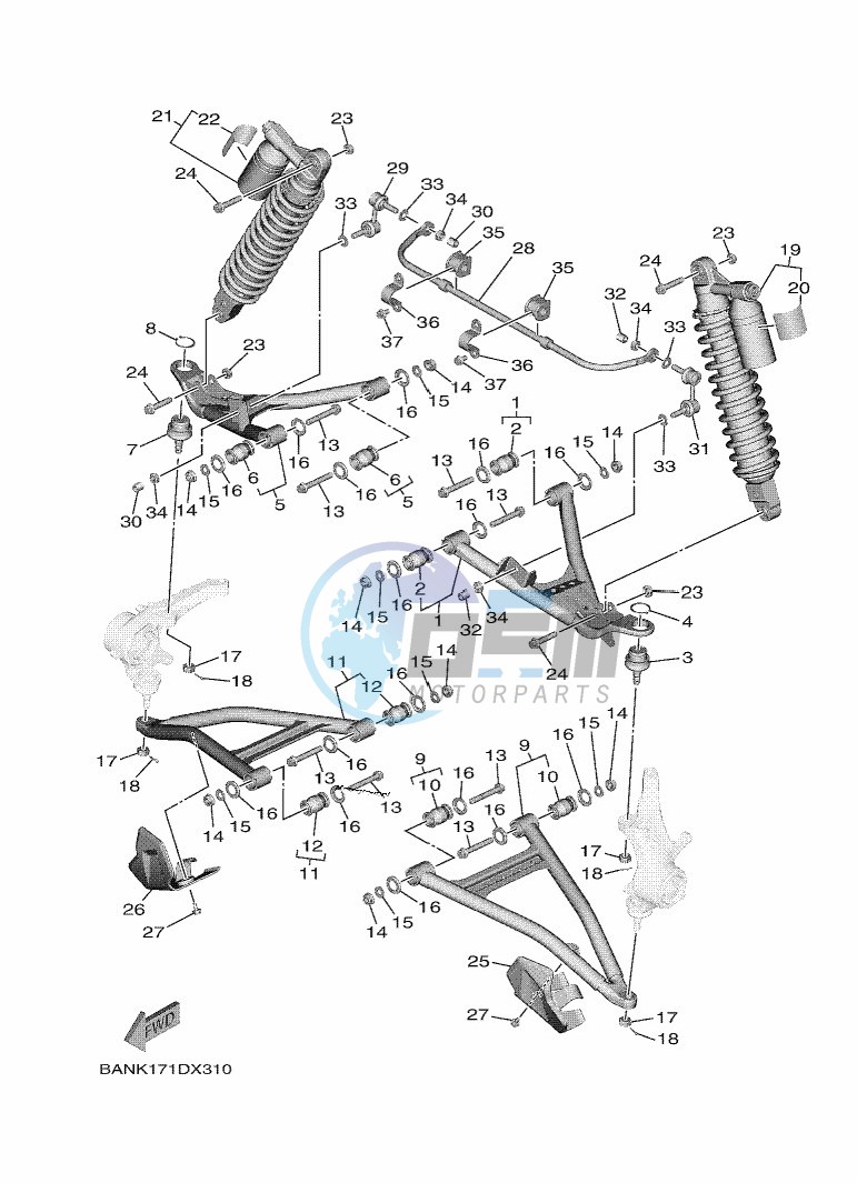 FRONT SUSPENSION & WHEEL