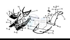 SYMPHONY ST 50 (25 KM/H) (XB05W4-NL) (E4) (L7-M0) drawing FLOOR PANEL CENTER COVER