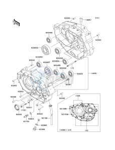 KLX300 A [KLX300R] (A10) A10 drawing CRANKCASE