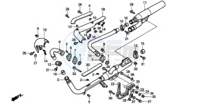 VT1100C2 drawing EXHAUST MUFFLER