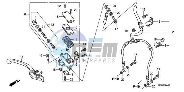 FR. BRAKE MASTER CYLINDER (CB600F/F3)