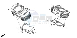 VT750CA drawing CYLINDER