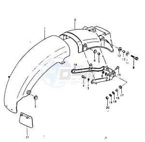 GSX1100 (T-X) drawing REAR FENDER