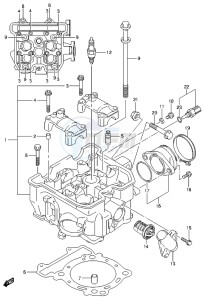 LT-Z400 drawing CYLINDER HEAD