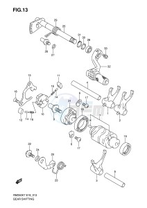 RM250 (E19) drawing GEAR SHIFTING