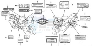 CBR600FR drawing CAUTION LABEL