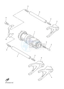 FJR1300A FJR1300A ABS (1MC1,1MC2 1MC6) drawing SHIFT CAM & FORK