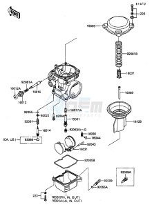 ZG 1000 A [CONCOURS] (A7-A9) [CONCOURS] drawing CARBURETOR PARTS