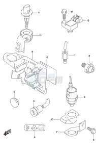 DF 9.9B drawing Sensor/Switch Remote Control