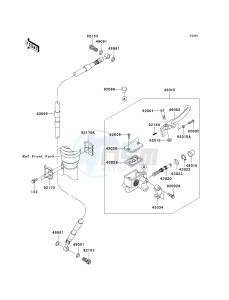 KLX 140 B (KLX140L MONSTER ENERGY) (B8F-B9FA) B9F drawing FRONT MASTER CYLINDER