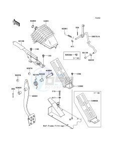 MULE 4010 TRANS 4x4 DIESEL KAF950G9F EU drawing Brake Pedal