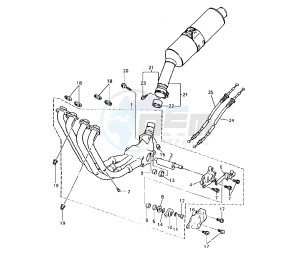 YZF R 750 drawing EXHAUST