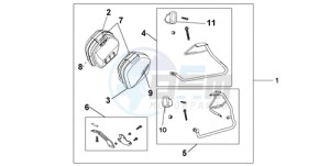 VFR800A9 ED / ABS MME TWO drawing 35L PANNIER PEARL SUNBEAM WHITE