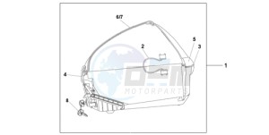 XL700VA9 France - (F / ABS CMF) drawing NEW 45L TOPBOX SHASTA WHITE