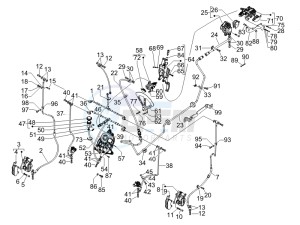 Fuoco 500 e3 800 drawing Brakes hose  - Calipers