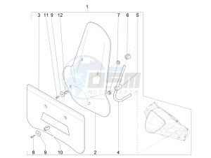 LIBERTY 125 4T E4 POSTE (EMEA) drawing Windshield - Glass