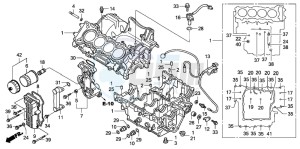 CBF600N drawing CRANKCASE (CBF600S6/SA6/N6/NA6)