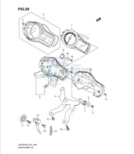 GSF650/S drawing SPEEDOMETER (GSF650AK9/UAK9/AL0/UAL0)