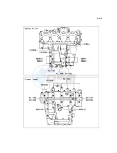 ZG 1400 A [CONCOURS 14 ABS] (8F-9F) A8F drawing CRANKCASE BOLT PATTERN