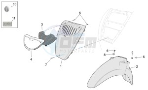 Scarabeo 50 4T E2 drawing Front body II