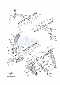 YFM700FWAD GRIZZLY 700 EPS (BLTS) drawing FRONT SUSPENSION & WHEEL