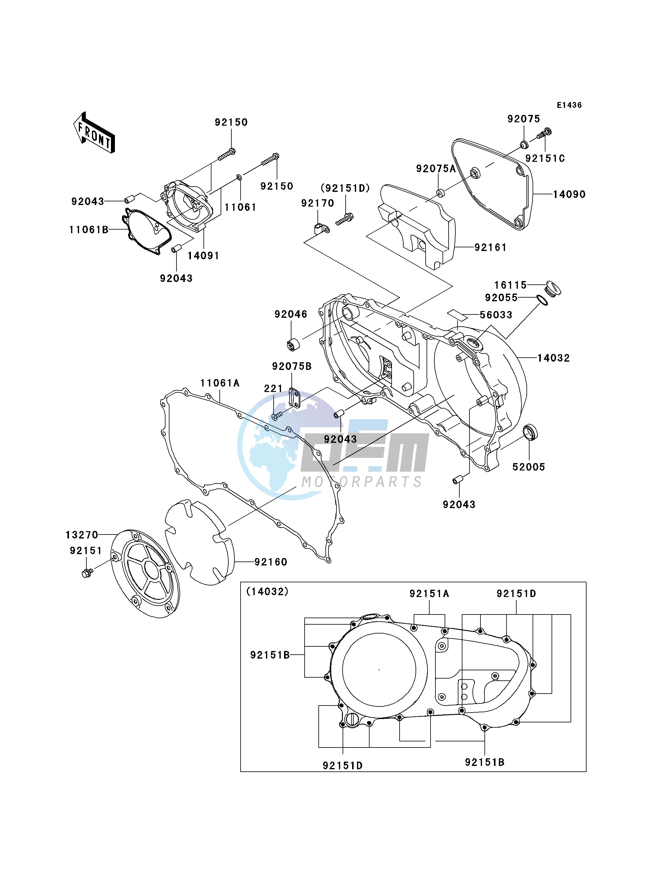 RIGHT ENGINE COVER-- S- -