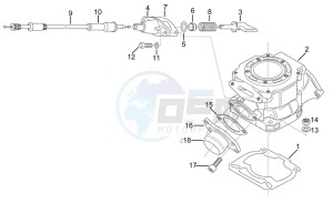 RX 125 (eng. 122cc) drawing Cylinder - Exhaust valve