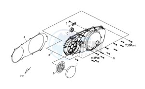 MAXSYM 400 EFI ABS drawing L  CRANK CASE COVER ASSY