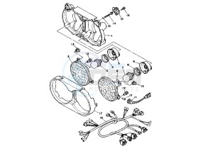 XTZ SUPER TENERE 750 drawing HEADLIGHT FOR DK, N, SF