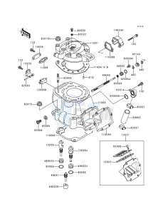 KX 500 E [KX500] (E4-E8) [KX500] drawing CYLINDER HEAD_CYLINDER