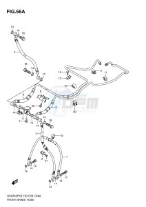 GSX650F (E3-E28) Katana drawing FRONT BRAKE HOSE (GSX650FAK9 FAL0)