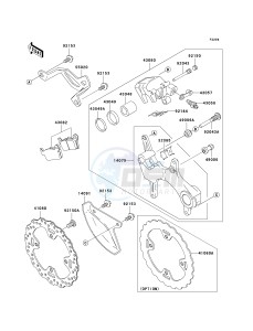 KLX 450 A [KLX450R] (A8F-A9F) A9F drawing REAR BRAKE