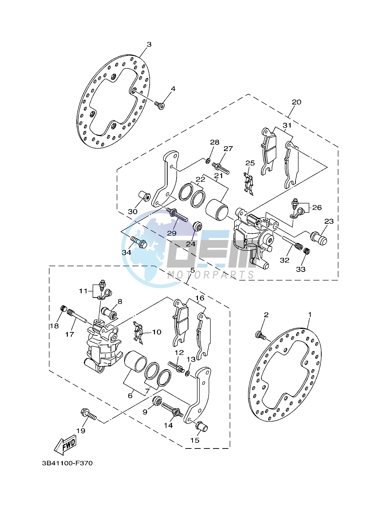 REAR BRAKE CALIPER