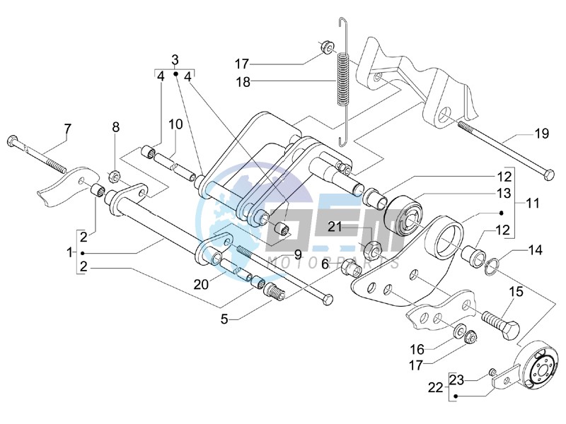 Swinging arm