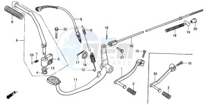 CG125 drawing PEDAL/KICK STARTER ARM